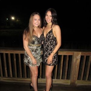 Glitter/sequin strapless mini dress